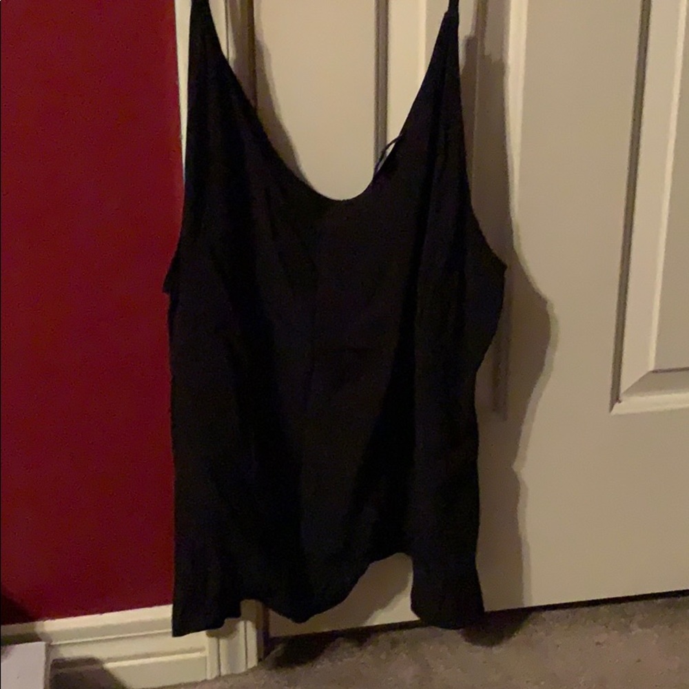 Forever 21 black silky flowy tank